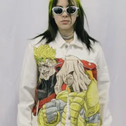 Billie Eilish Dio White Jacket