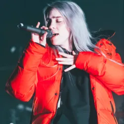 Billie Eilish Red Puffer Jacket