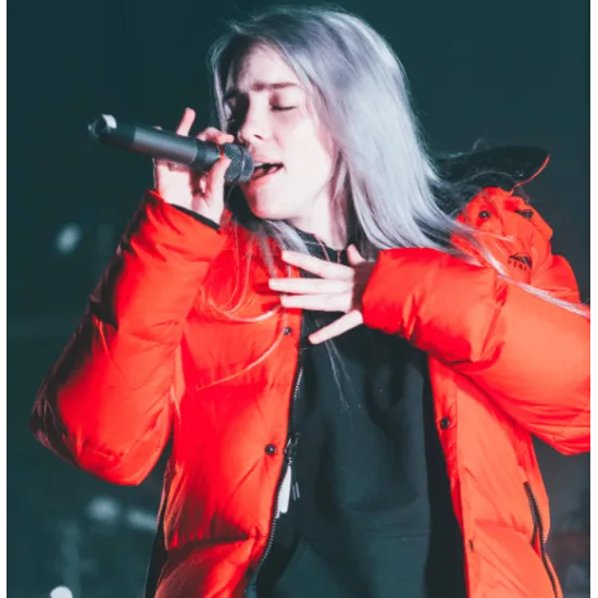 Billie Eilish Red Puffer Jacket