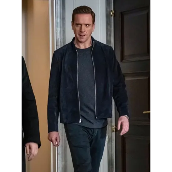 Billions Season 05 Damian Lewis Suede Leather Jacket