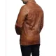 Billy Wayne Ruddick Brown Leather Blazer