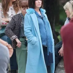 Bird Box Sandra Bullock Blue Coat