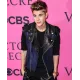 Justin Bieber Blue and Black Leather Vest