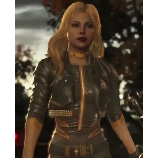 Injustice 2 Black Canary Leather Jacket