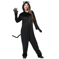 Black Cat Costume Hooded Jumpsuit