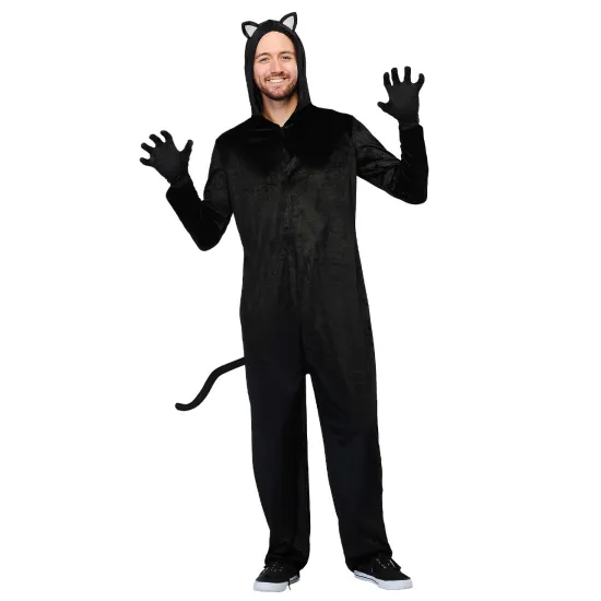 Black Cat Costume Hooded Jumpsuit