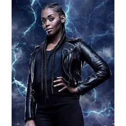 Black Lightning Nafessa Black Leather Jacket