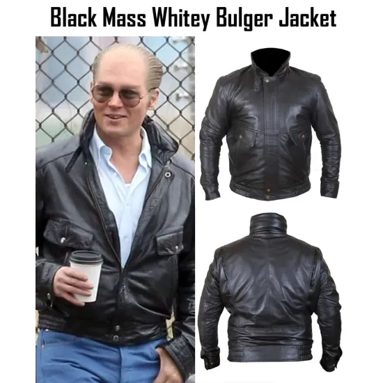 Whitey Bulger Black Mass Johnny Depp Leather  Jacket