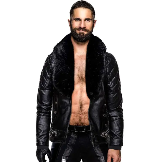 WWE Seth Rollins Quilted Leather Jacket