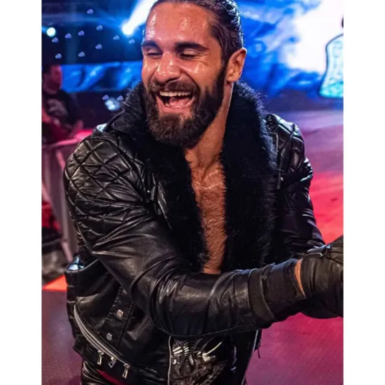 WWE Seth Rollins Quilted Leather Jacket