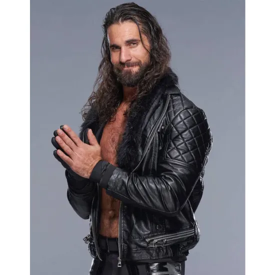 WWE Seth Rollins Quilted Leather Jacket