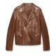 Biker Blake Lively Brown Leather Jacket