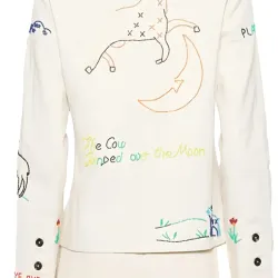 Blake Lively Nursery Rhyme White Jacket