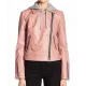 Blue Bloods Marisa Ramirez Biker Pink Leather Jacket
