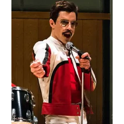 Bohemian Rhapsody Red and White Leather Jacket