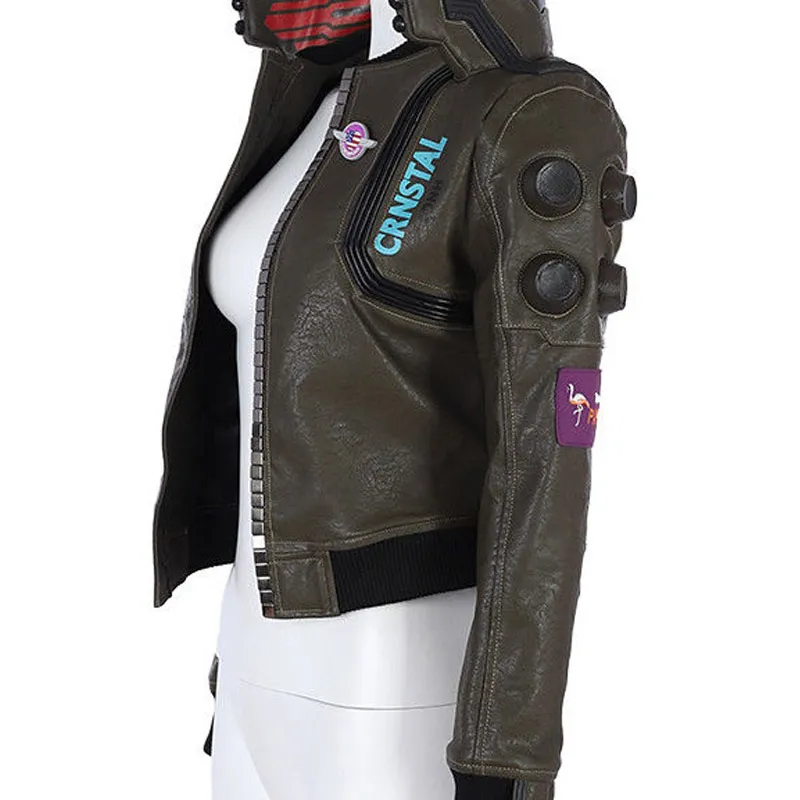 Cyberpunk 2077 Brown Leather Jacket