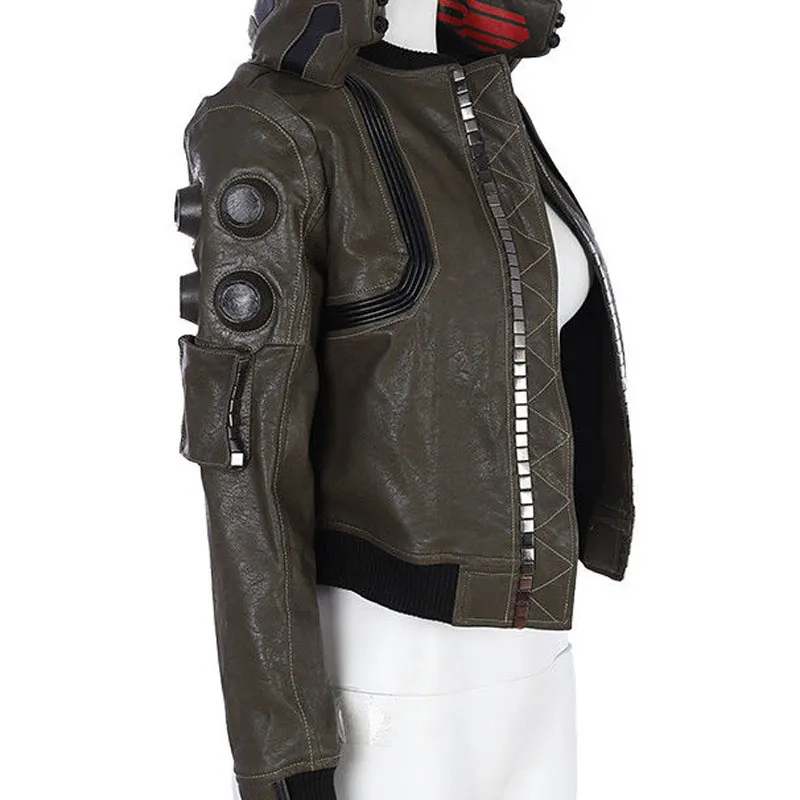 Cyberpunk 2077 Brown Leather Jacket