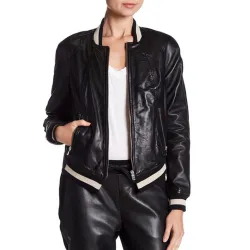 Willa Fitzgerald Dare Me Black Leather Jacket