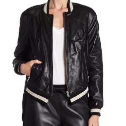 Willa Fitzgerald Dare Me Black Leather Jacket