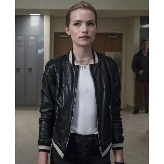 Willa Fitzgerald Dare Me Black Leather Jacket