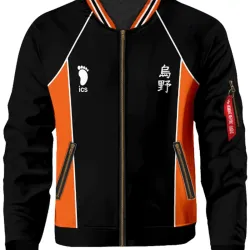 Haikyuu Black and Orange Jacket