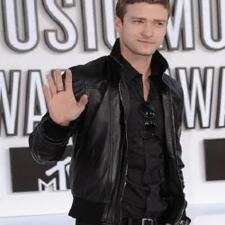 Justin Timberlake Bomber Leather Jacket