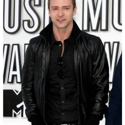 Justin Timberlake Bomber Leather Jacket