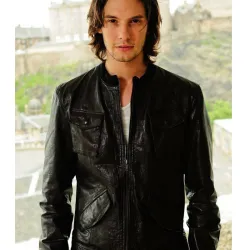 Ben Barnes Bomber Leather Jacket