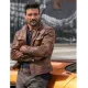 Frank Grillo Boss Level Brown Leather Jacket