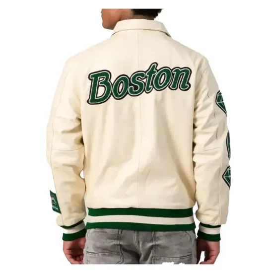 Boston Limited Edition Leather Varsity Jacket