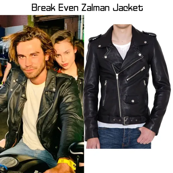 Break Even James Callis Black Leather Jacket