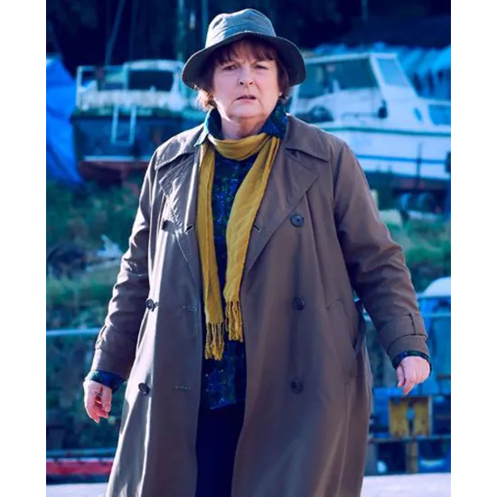 Brenda Blethyn Vera Double Breasted Coat