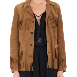 Kate Moss Fringe Suede Leather Jacket