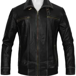 Bruce Willis A Good Day to Die Hard Black Leather Jacket