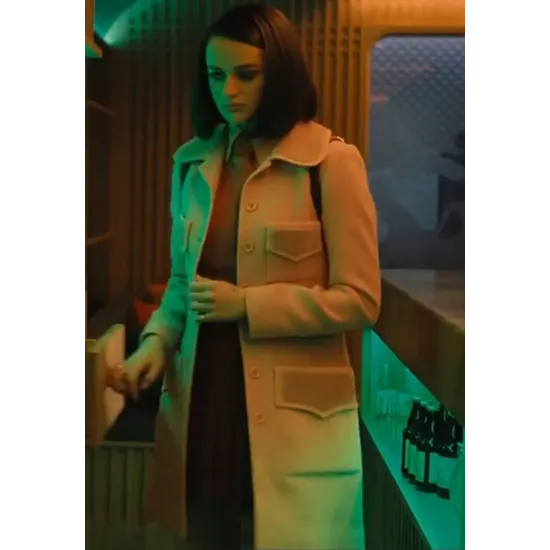 Bullet Train Joey King Pink Coat