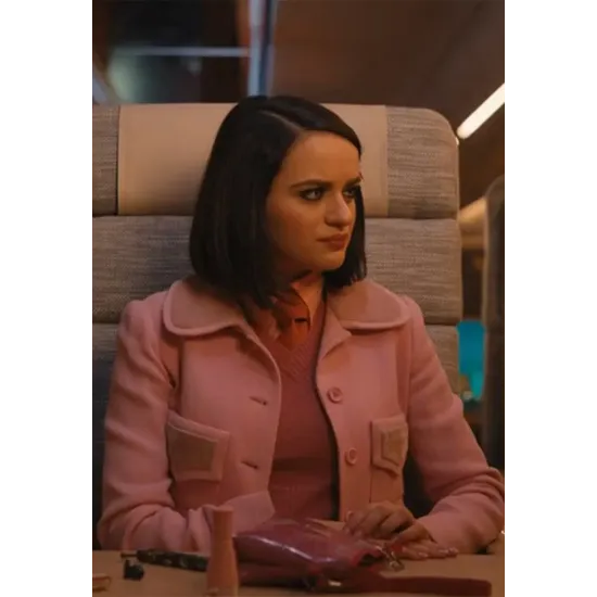 Bullet Train Joey King Pink Coat