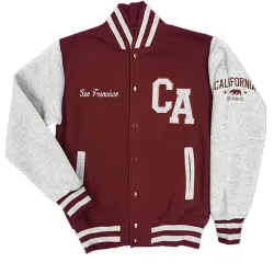 CA San Francisco Maroon California Jacket