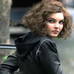 Camren Bicondova Gotham Season 5 Black Leather Jacket