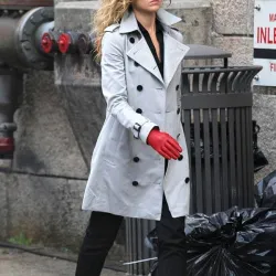 Camren Bicondova Gotham White Coat