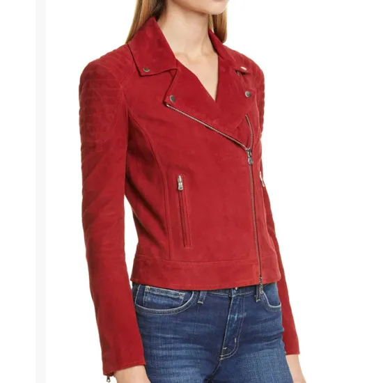 Fuller House Candace Cameron Bure Suede Red Jacket