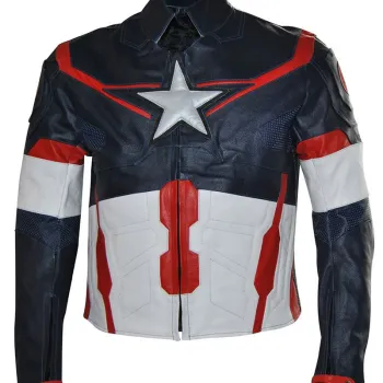 Avengers Age of Ultron Film Captain America Leather Jacket