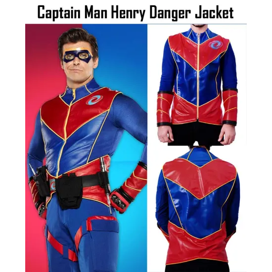 Henry Danger TV Series Captain Man Leather Jacket