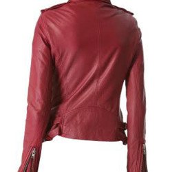 Kate Beckett Castle Stana Katic Red Leather Jacket