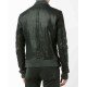 Men's Casual Wear Biker Style Bomber Black Leather Jacket