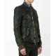 Men's Casual Wear Biker Style Bomber Black Leather Jacket