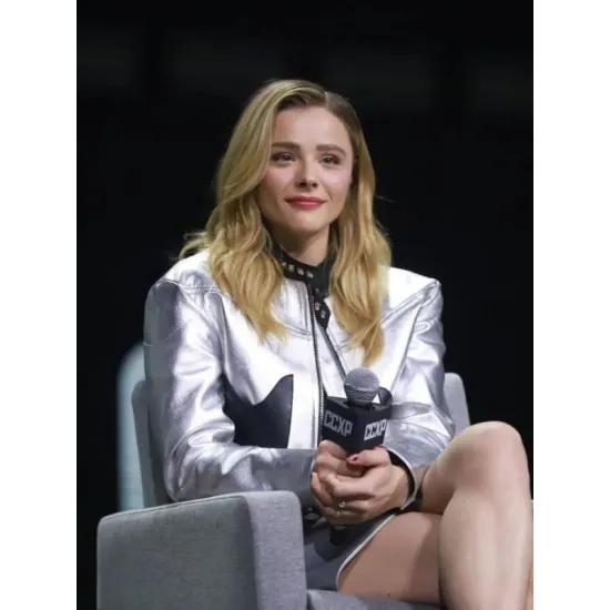 CCXP 2022 Chloe Moretz Silver Jacket