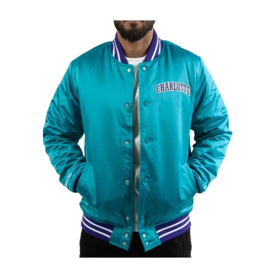 Charlotte hornets bomber jacket best sale