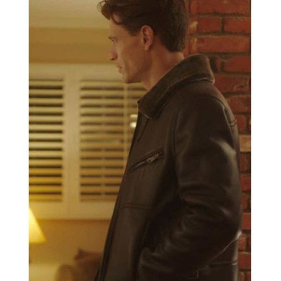 Jon Prescott A Very Charming Christmas Town Brown Leather Jacket