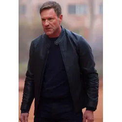 Chief Of Station Aaron Eckhart Black Leather Jacket