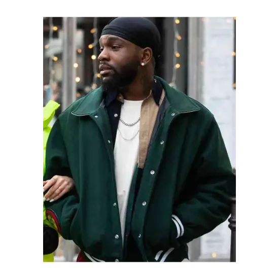 Christmas Flow Tayc Green Bomber Jacket